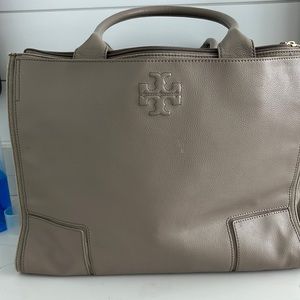 Tory Burch, beige tote bag.